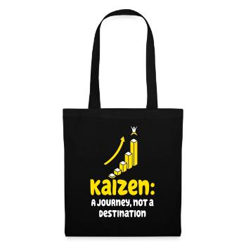 Kaizen : un voyage, pas une destination - Sac en tissu - noir - Devant