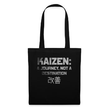 Kaizen : un voyage, pas une destination - Sac en tissu - noir - Devant