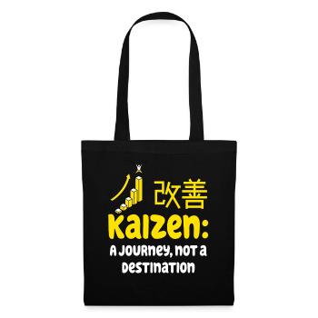 Kaizen : un voyage, pas une destination - Sac en tissu - noir - Devant