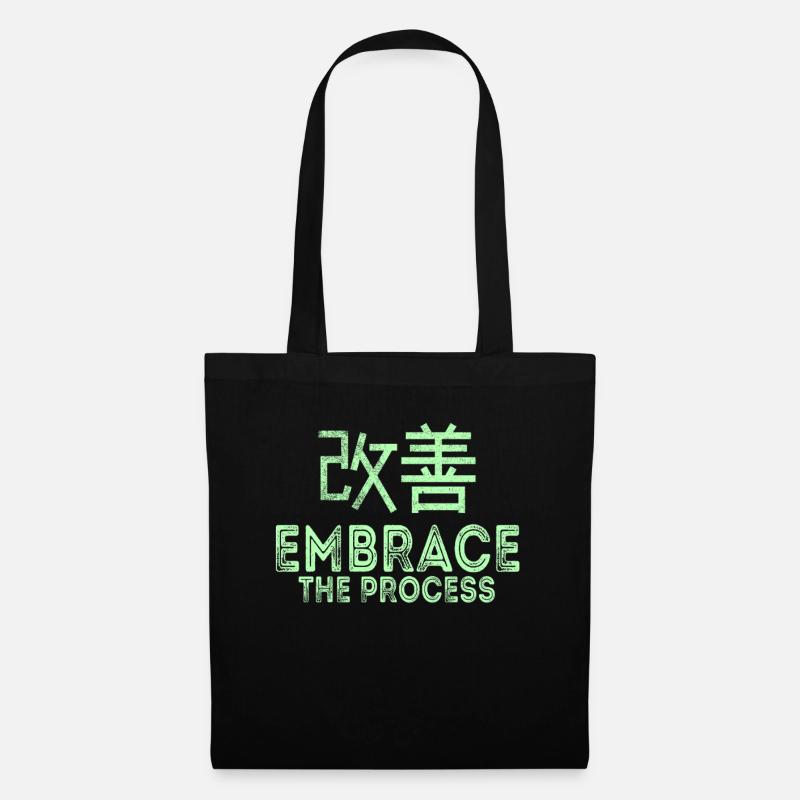 Japanese Kaizen Embrace The Process - Tote Bag - black