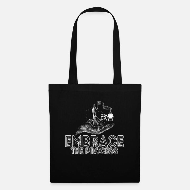Japanese Kaizen Embrace The Process - Tote Bag - black