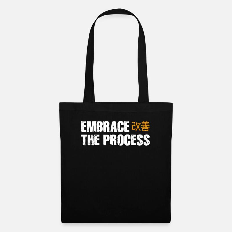 Japanese Kaizen Embrace The Process - Tote Bag - black