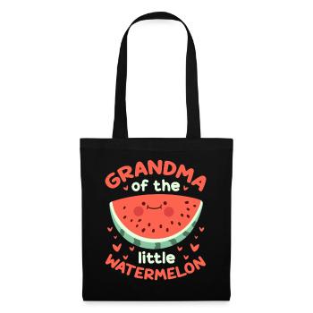 Pastèque grand-mère melon Cadeau de fruits d’été - Sac en tissu - noir - Devant