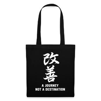 Kaizen : un voyage, pas une destination - Sac en tissu - noir - Devant