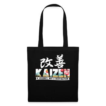 Kaizen : un voyage, pas une destination - Sac en tissu - noir - Devant