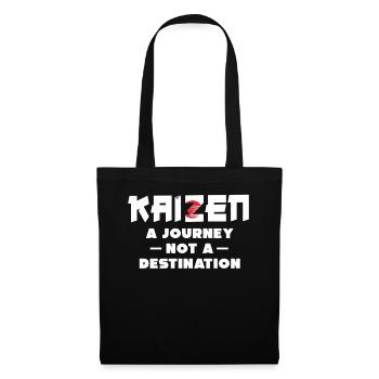 Kaizen : un voyage, pas une destination - Sac en tissu - noir - Devant