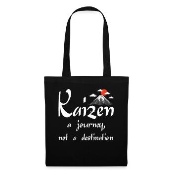 Kaizen : un voyage, pas une destination - Sac en tissu - noir - Devant