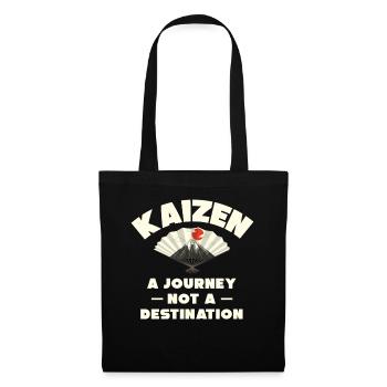 Kaizen : un voyage, pas une destination - Sac en tissu - noir - Devant