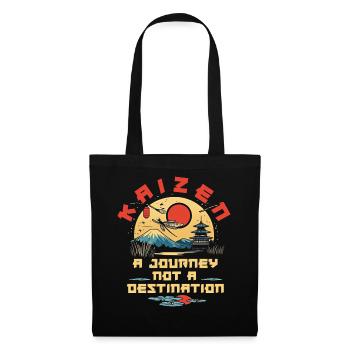 Kaizen : un voyage, pas une destination - Sac en tissu - noir - Devant