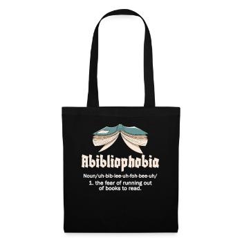 Abibliophobia Bookworm Reading Books - Tote Bag - black - Front