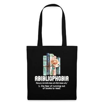Abibliophobia Bookworm Reading Books - Tote Bag - black - Front