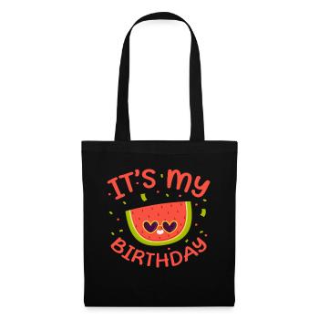 Watermelon Melon Summer Fruit Vegan Gift - Tote Bag - black - Front