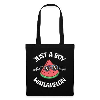 Watermelon Melon Summer Fruit Vegan Gift - Tote Bag - black - Front