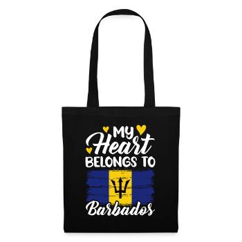 Barbados Karibik Bajan Urlaub Geschenk - Stoffbeutel - Schwarz - Vorne