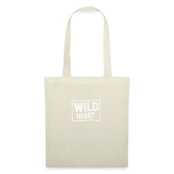 Wildes Herz Stempel - Stoffbeutel - Natur - Vorne