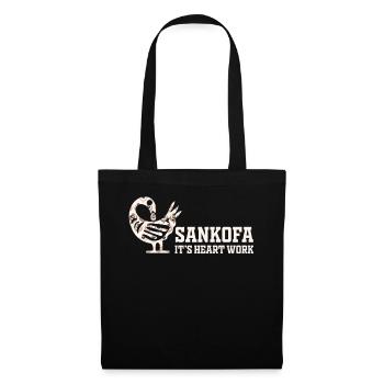 Sankofa Symbol Adinkra Ghana Schwarz - Stoffbeutel - Schwarz - Vorne