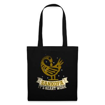 Sankofa Symbol Adinkra Ghana Schwarz - Stoffbeutel - Schwarz - Vorne