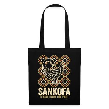 Sankofa Symbol Adinkra Ghana Schwarz - Stoffbeutel - Schwarz - Vorne