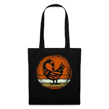 Sankofa Symbol Adinkra Ghana Schwarz - Stoffbeutel - Schwarz - Vorne