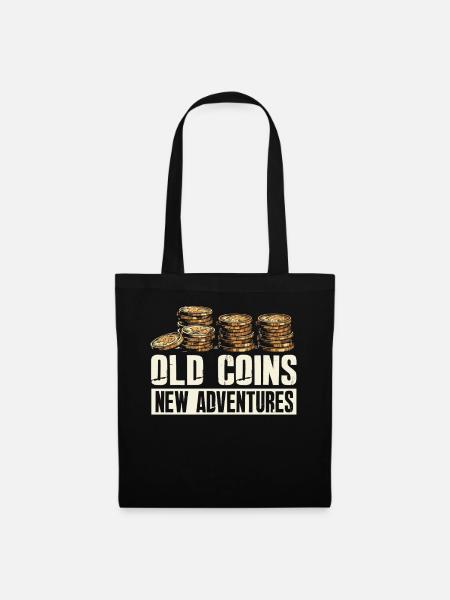 Old Coins New Adventures Numismatics - Tote Bag - black
