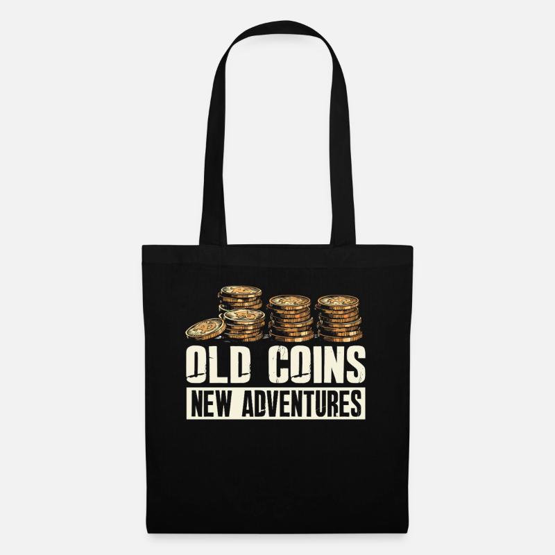 Old Coins New Adventures Numismatics - Tote Bag - black