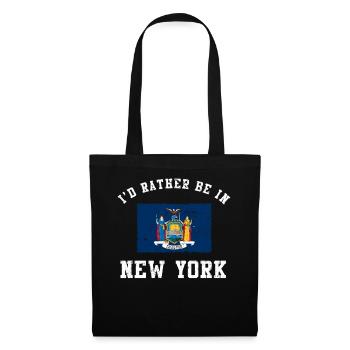 Je préfère être dans l’ambiance classique de New York - Sac en tissu - noir - Devant