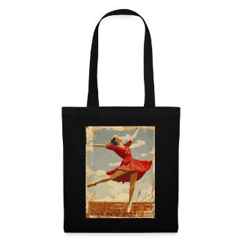 Vintage ballerina in the field - Tote Bag - black - Front