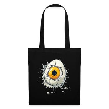 Eye in the Egg – Surreal Work of Art - Tote Bag - black - Front