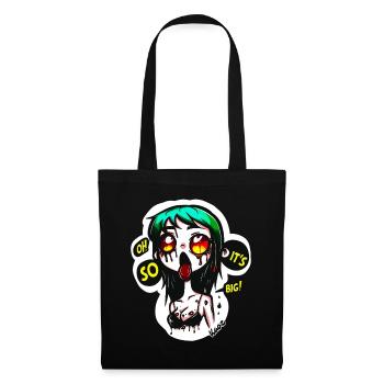 Oh, It's So Big: Shocked Horror Zombie - Tote Bag - black - Front
