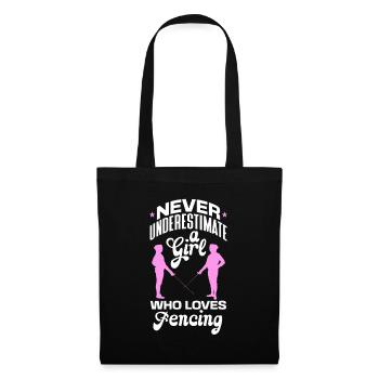 Fencing Sword Sabre Epee Fencing Gift - Tote Bag - black - Front