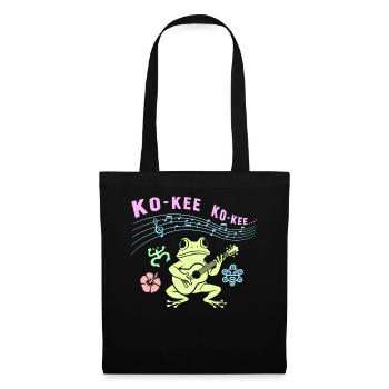 Ko-Kee Frog jouant une mélodie de guitare - Sac en tissu - noir - Devant
