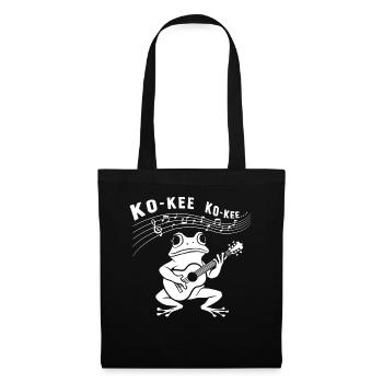 Ko-Kee Frog jouant une mélodie de guitare - Sac en tissu - noir - Devant