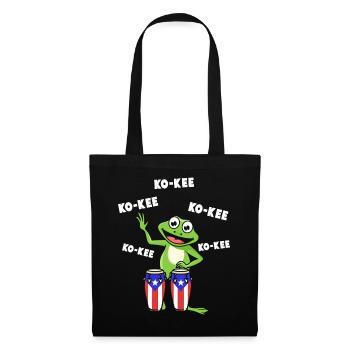 Ko-Kee Frog jouant une mélodie de guitare - Sac en tissu - noir - Devant