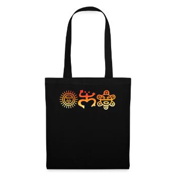 Tribal Sun and Symbols in Warm Tones - Tote Bag - black - Front