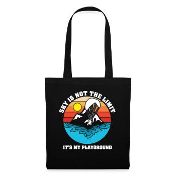 Le ciel n’est pas la limite, c’est mon terrain de jeu - Sac en tissu - noir - Devant