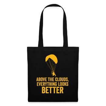 Au-dessus des nuages Passionné de paramoteur - Sac en tissu - noir - Devant