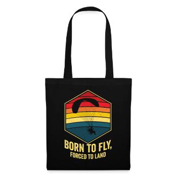 Born To Fly Forced To Land Paramotor - Tote Bag - black - Front