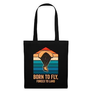 Born To Fly Forced To Land Paramotor - Tote Bag - black - Front