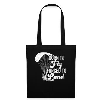 Born To Fly Forced To Land Paramotor - Tote Bag - black - Front