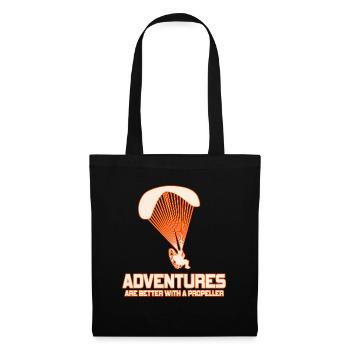 Les aventures sont meilleures avec une hélice - Sac en tissu - noir - Devant
