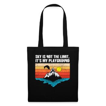 Le ciel n’est pas la limite, c’est mon terrain de jeu - Sac en tissu - noir - Devant