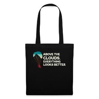 Au-dessus des nuages Passionné de paramoteur - Sac en tissu - noir - Devant