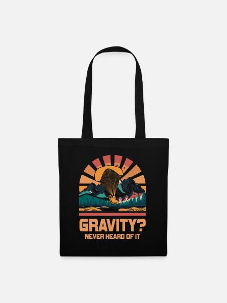Lustiges Paramotor Gravitations-Meme - Stoffbeutel - Schwarz