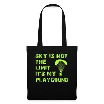 Sky Is Not The Limit It's My Playground - Stoffbeutel - Schwarz - Vorne
