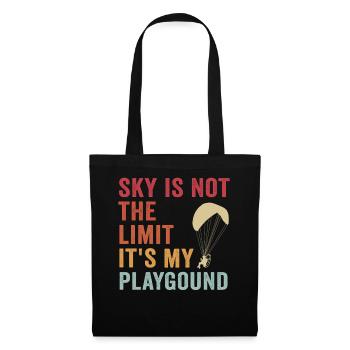 Le ciel n’est pas la limite, c’est mon terrain de jeu - Sac en tissu - noir - Devant