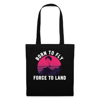 Born To Fly Forcé D’atterrir Paramoteur - Sac en tissu - noir - Devant