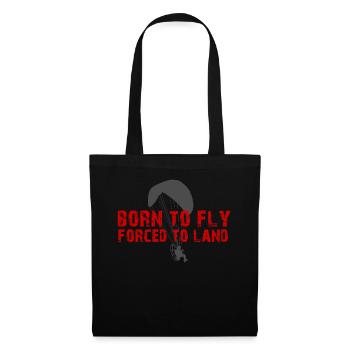 Born To Fly Forcé D’atterrir Paramoteur - Sac en tissu - noir - Devant