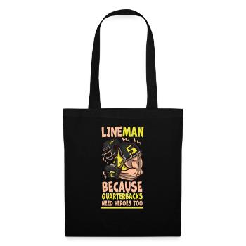 Lineman Because Quarterbacks Need Heroes - Tote Bag - black - Front