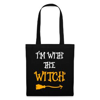 I'm With The Witch Halloween Fun - Tote Bag - black - Front