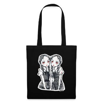 Sisters are twins with red eyes - Tote Bag - black - Front